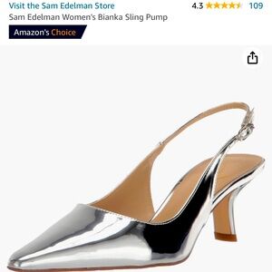 Sam Edelman Metallic sling back.